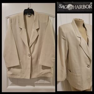 Sag Harbor beige lighweight blazer 12